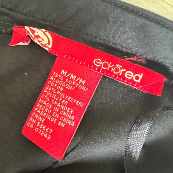 Y2K Eckored Black Pink Asymmetrical Strapless Cotton Punk Emo Grunge Goth Dress - Picture 6 of 12